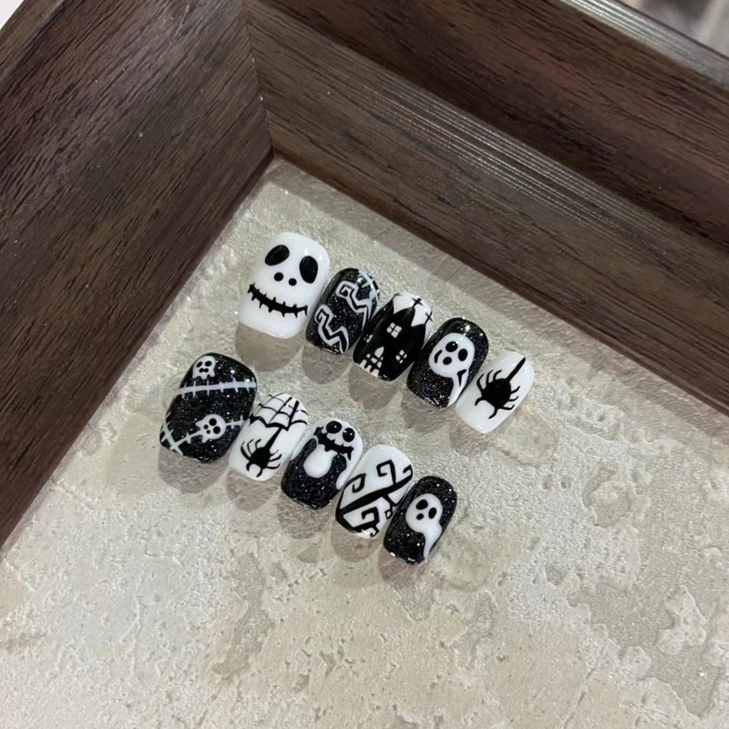 IMP-TEN PIECES OF HANDCRAFTED PRESS ON NAIL