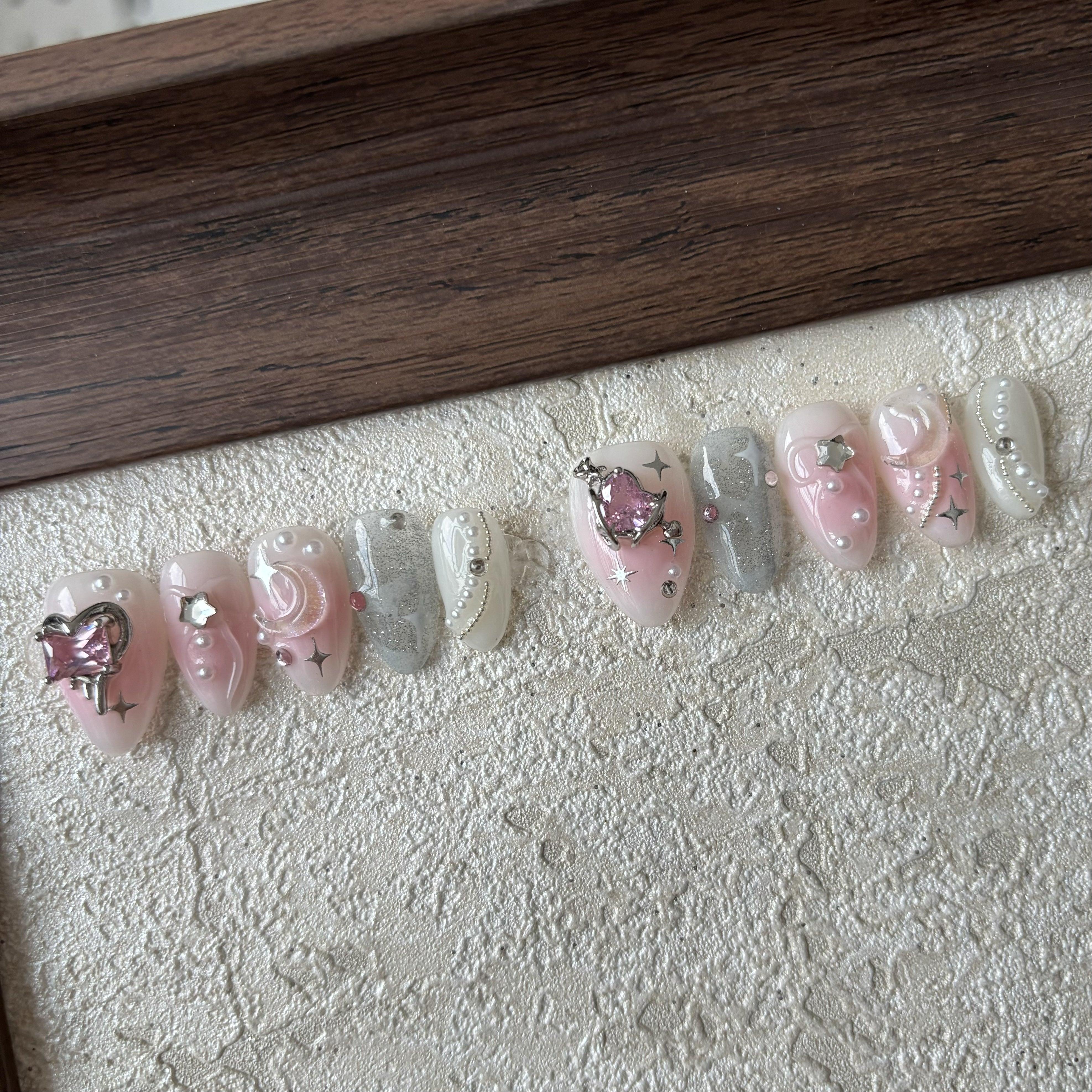 SAILOR MOON-TEN PIECES OF HANDCRAFTED PRESS ON NAIL