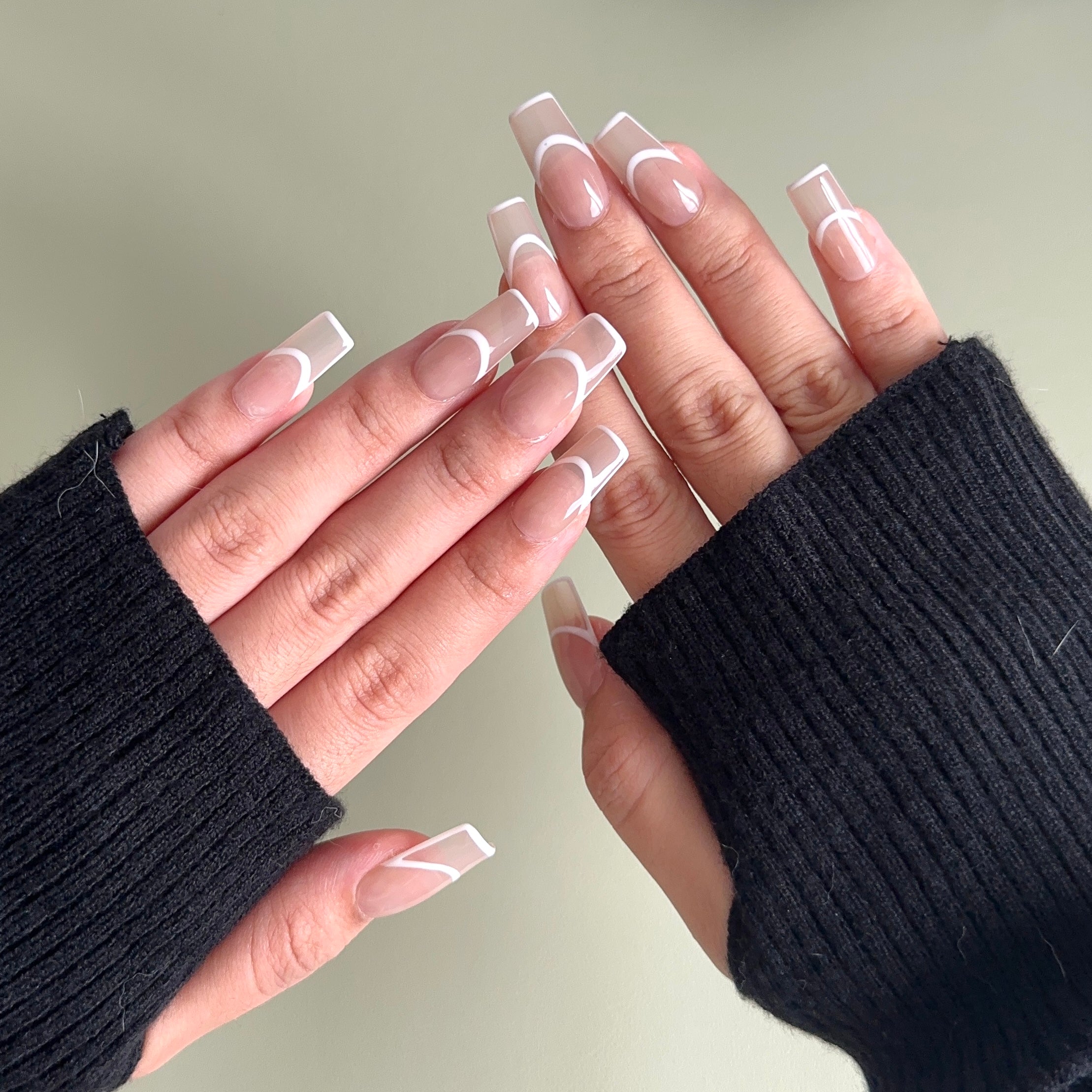 PURE HEART - TEN PIECES OF HANDCRAFTED PRESS ON NAIL