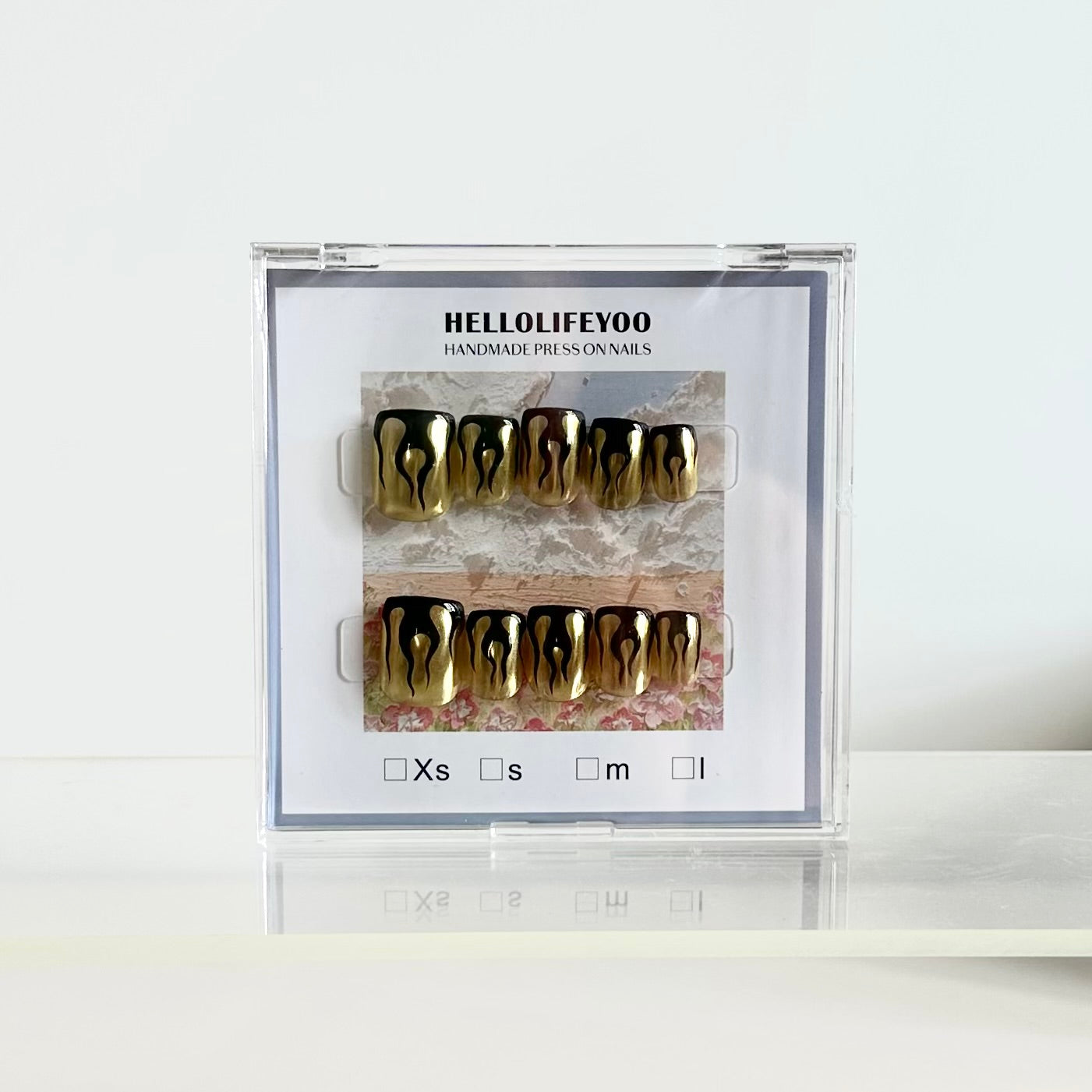 PHARAOH - TEN PIECES OF HANDCRAFTED PRESS ON NAIL