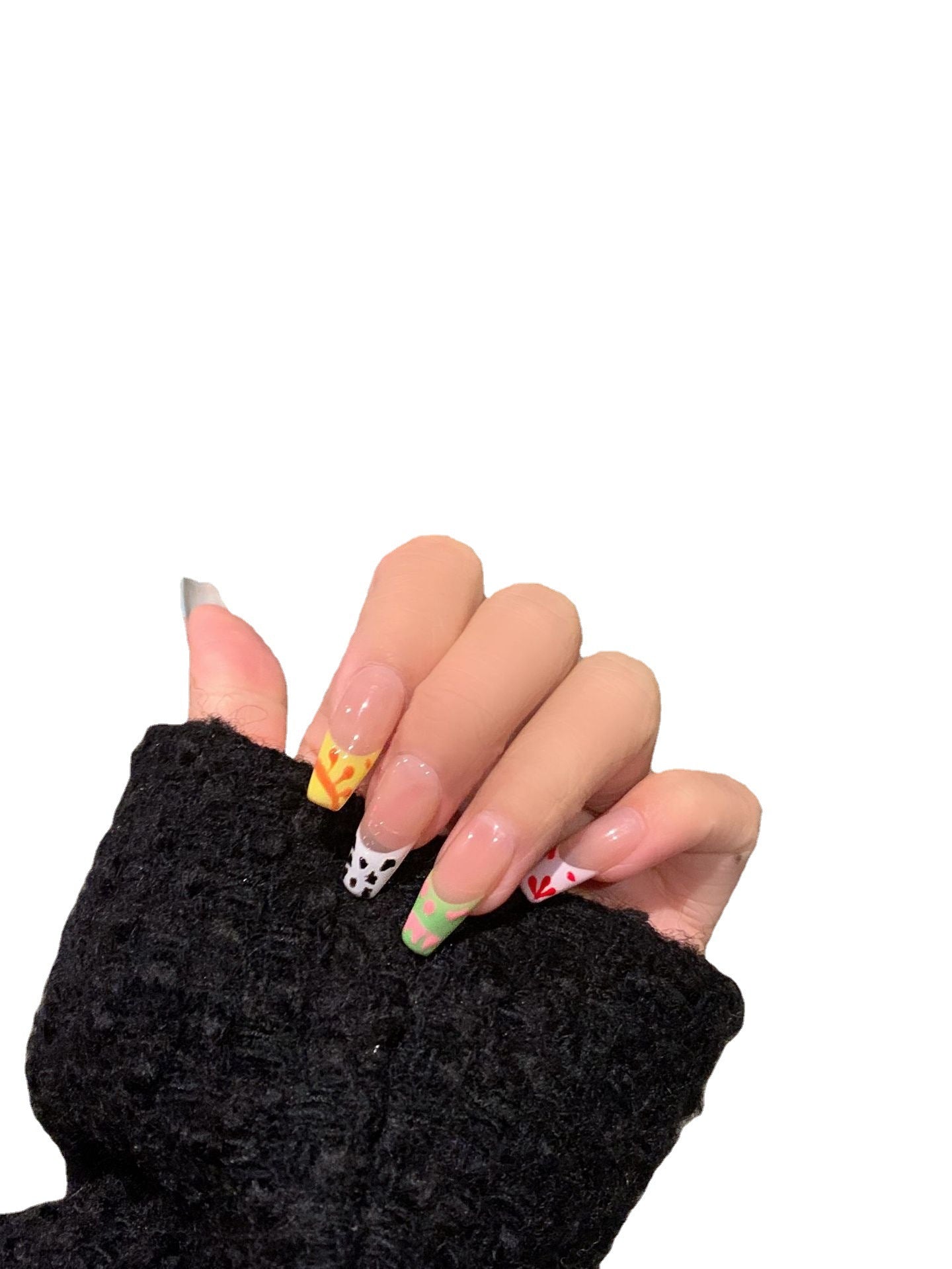 HOT GIRL-TEN PIECES OF HANDCRAFTED PRESS ON NAIL