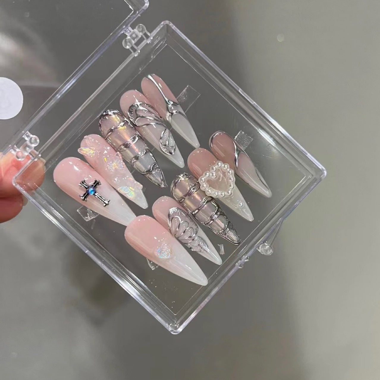 TEN PIECES OF HANDCRAFTED PRESS ON NAIL