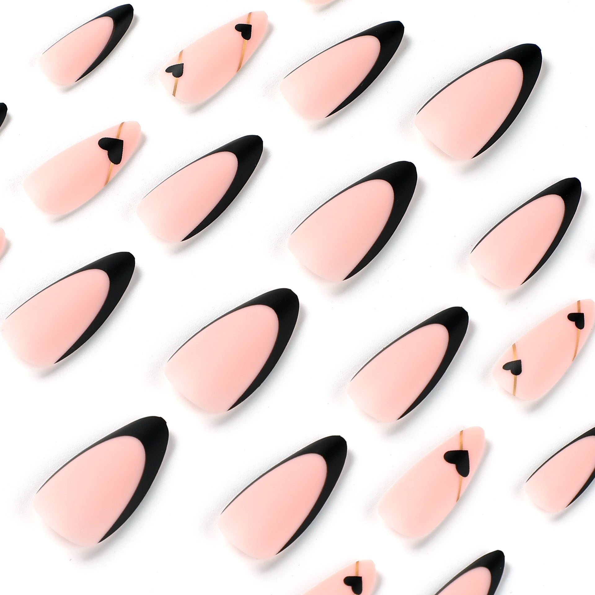 24PCS MEDIUM ALMONDS PRESS ON NAILS