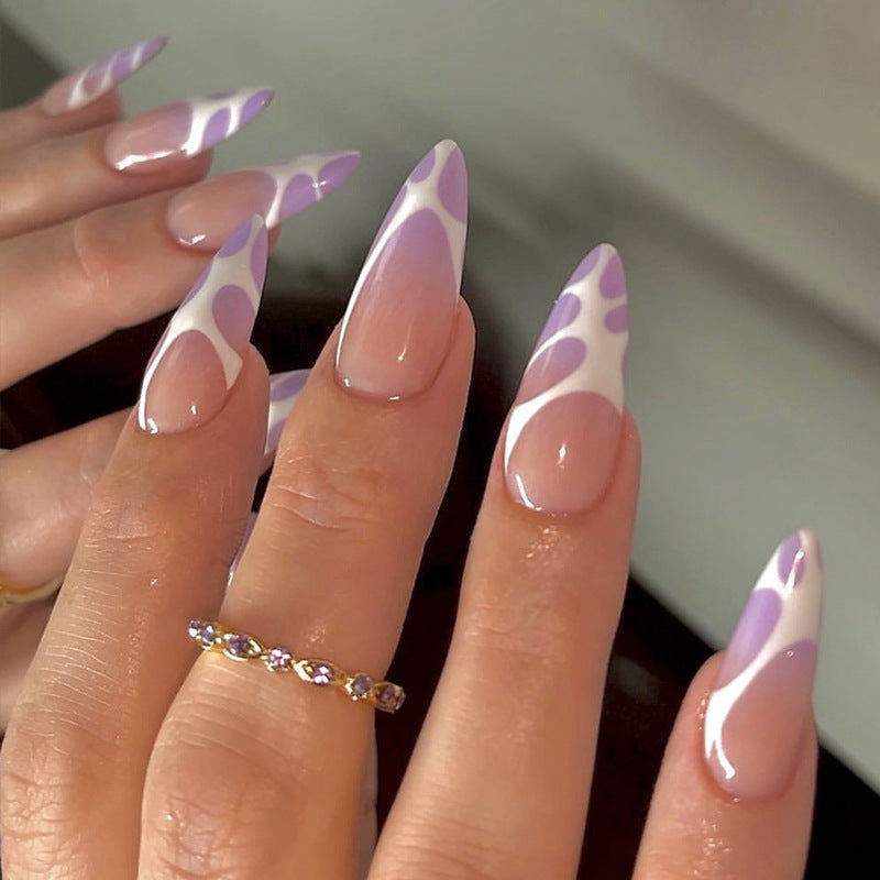 24PCS MEDIUM ALMONDS PRESS ON NAILS