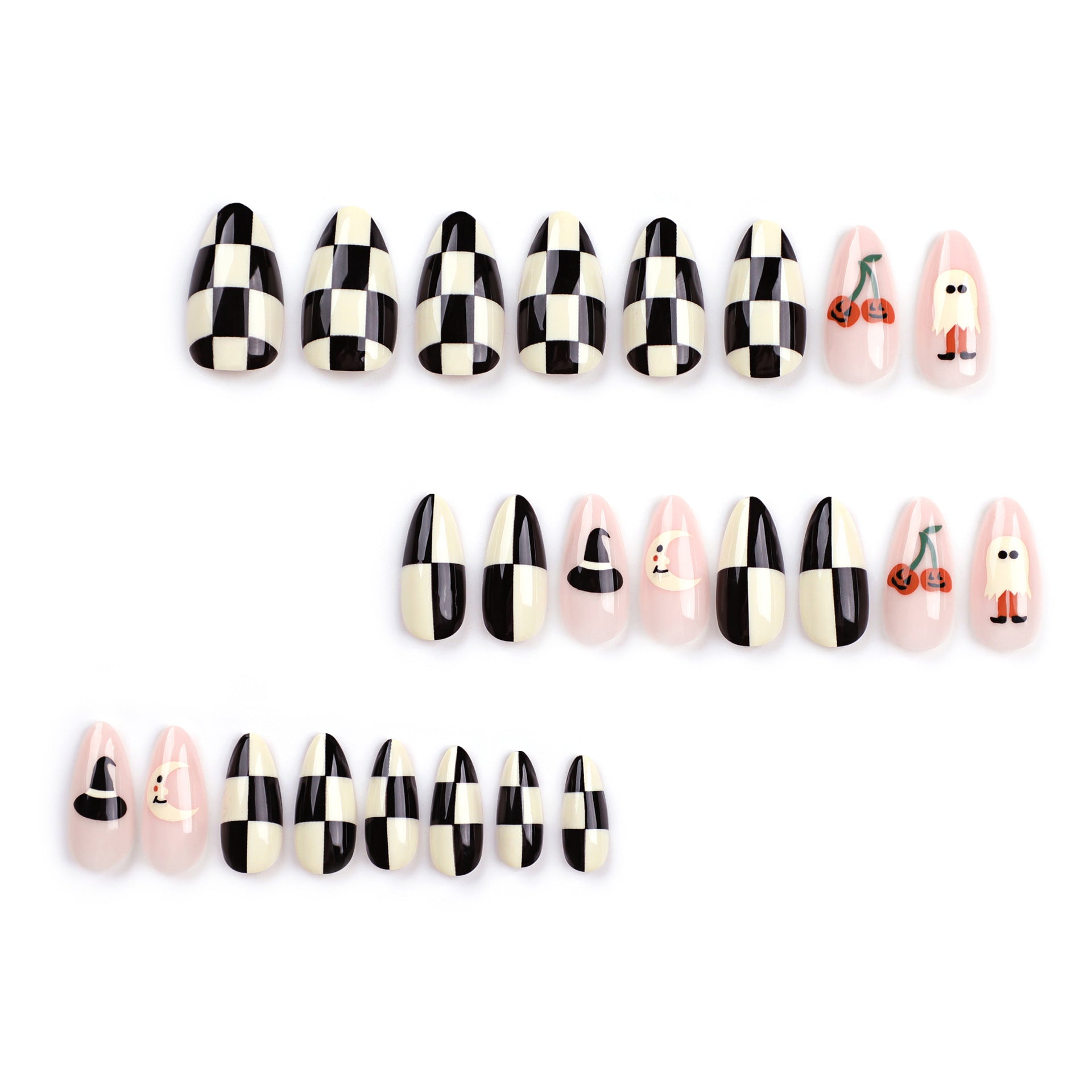 24PCS MEDIUM ALMONDS NAILS