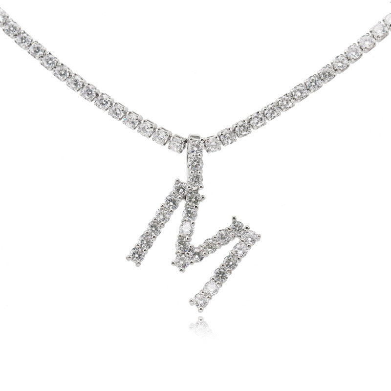 Initial Tennis Necklace