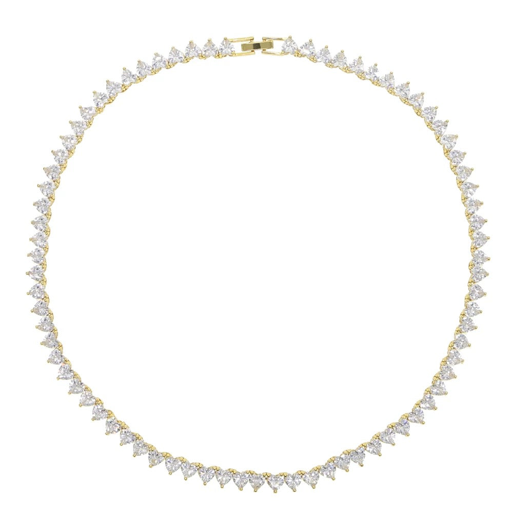 Heart Tennis Necklace