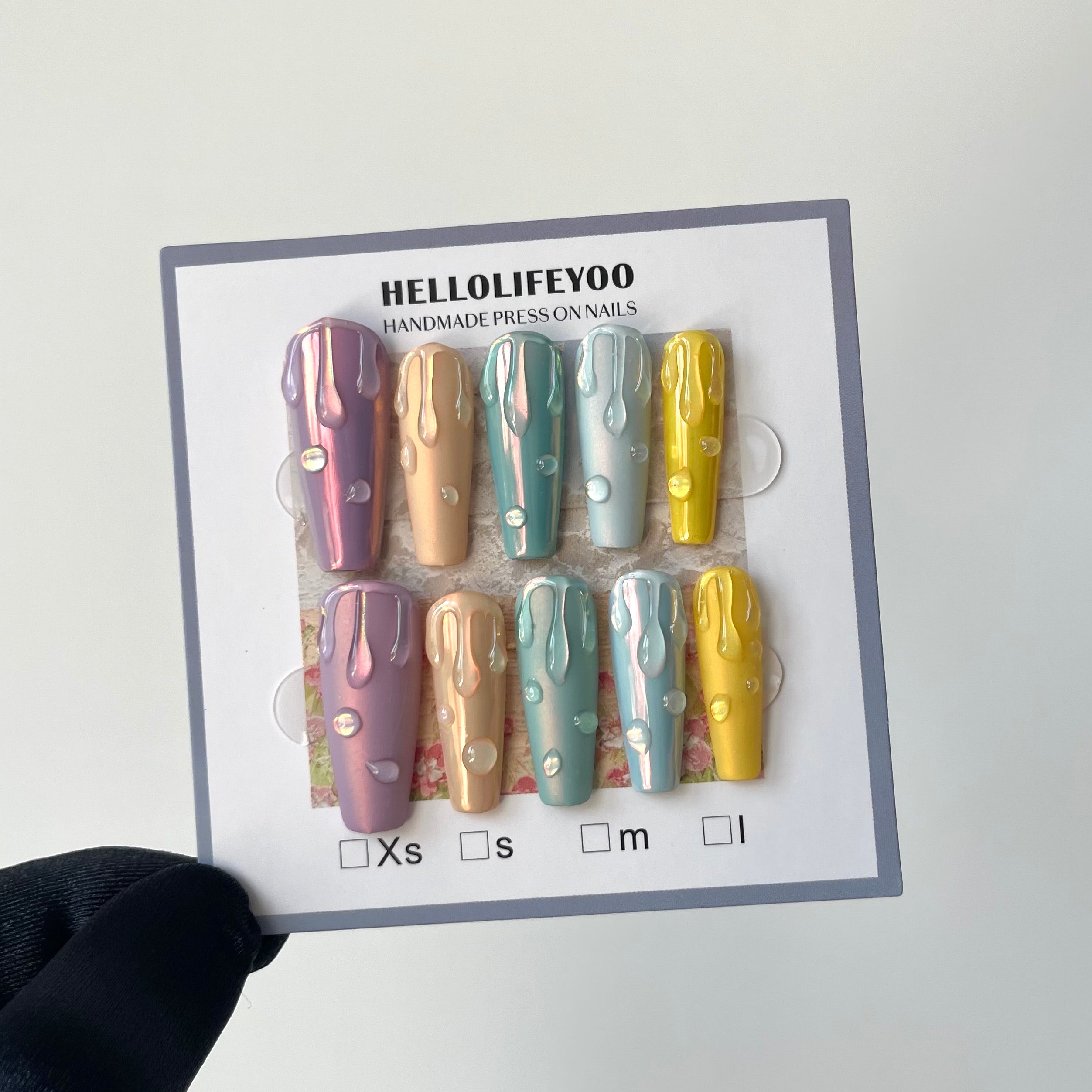 SWEETHEART JAM -TEN PIECES OF HANDCRAFTED PRESS ON NAIL