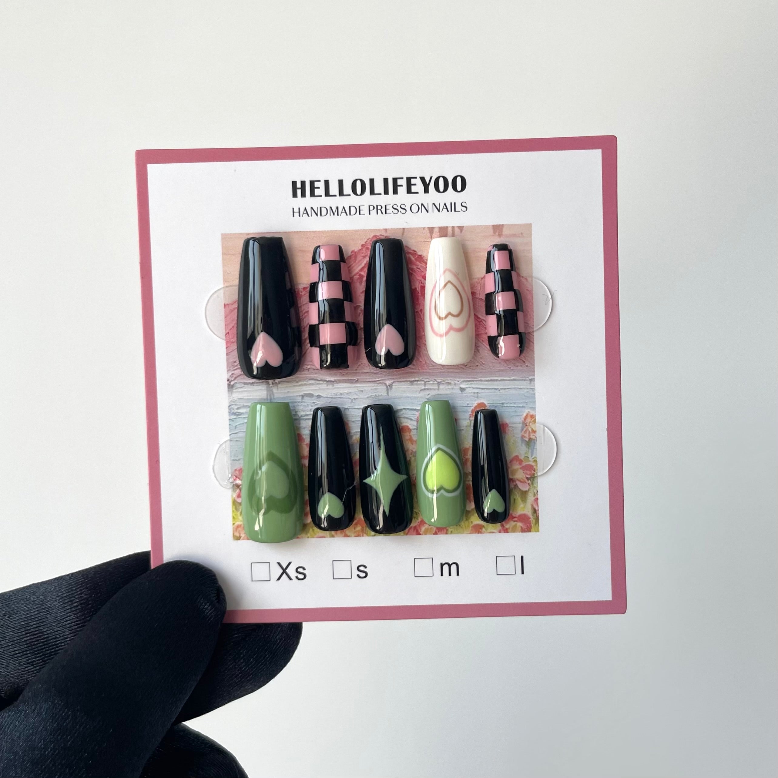 POWERPUFF GIRLS-TEN PIECES OF HANDCRAFTED PRESS ON NAIL