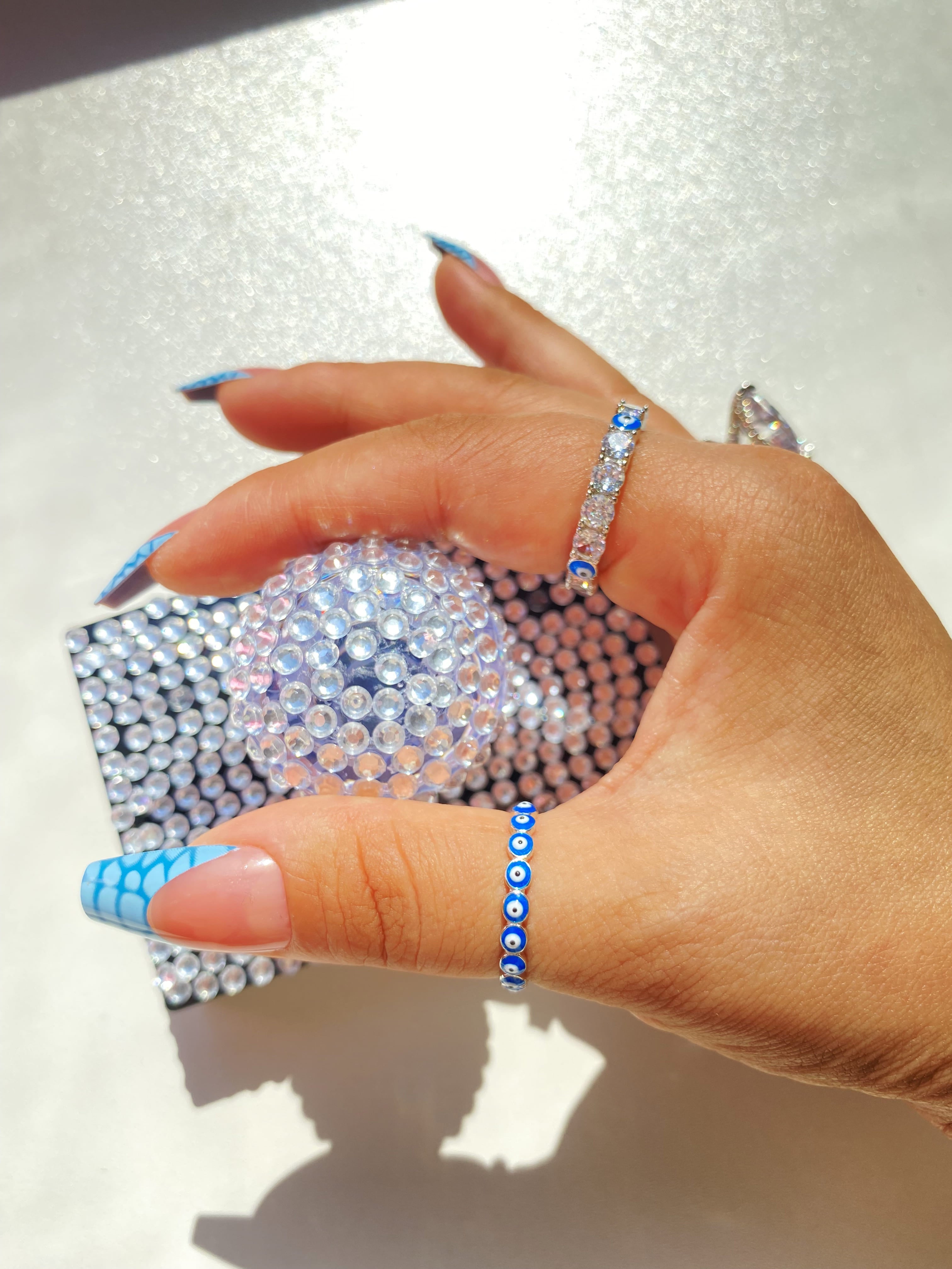 Blue Eye Sterling Silver Ring