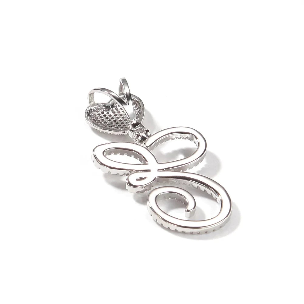 Custom Heart Tennis Initial Necklace