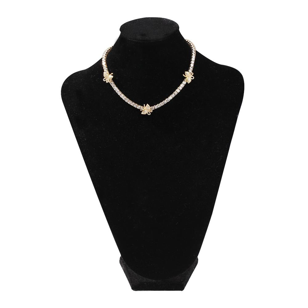 Tennis Chain Butterfly Necklace