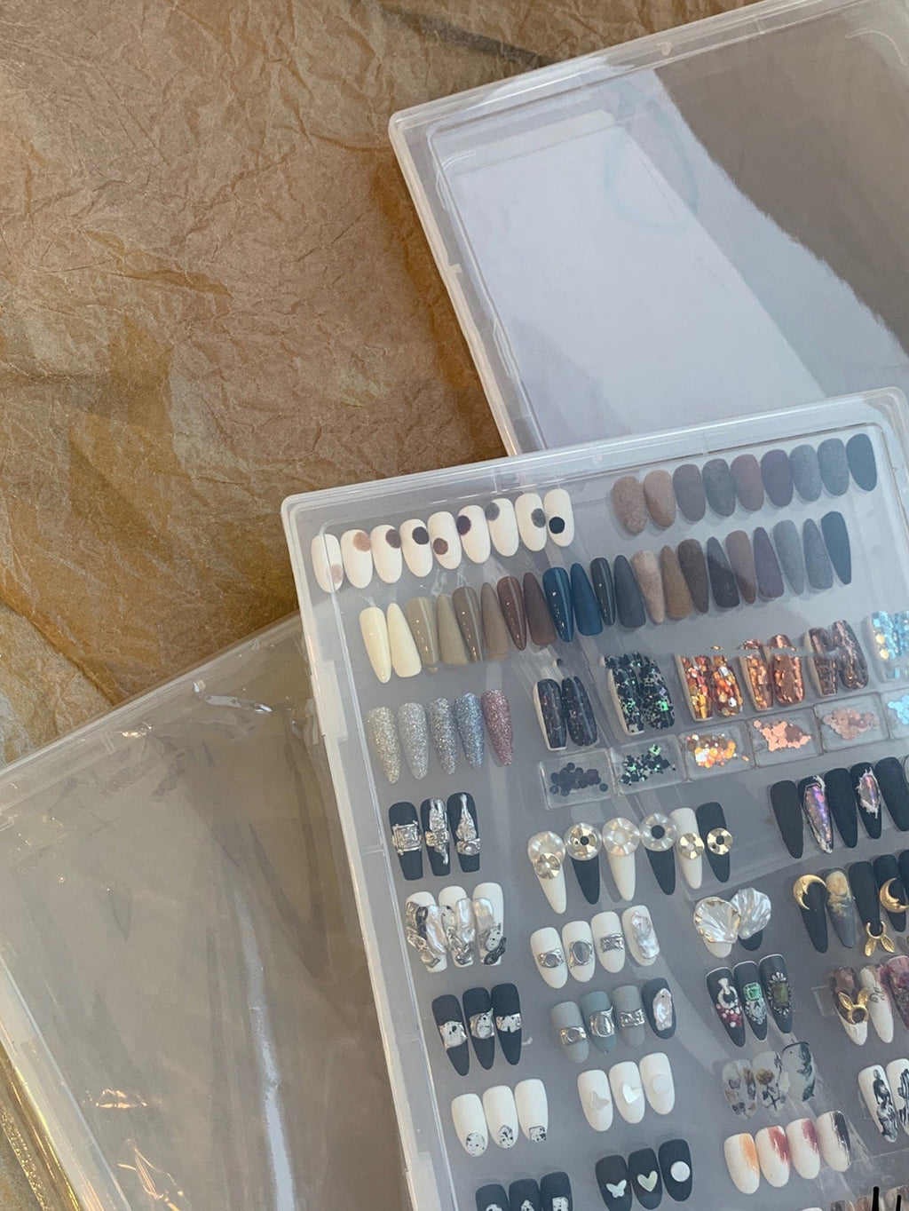 Nail Storage Box With Tape