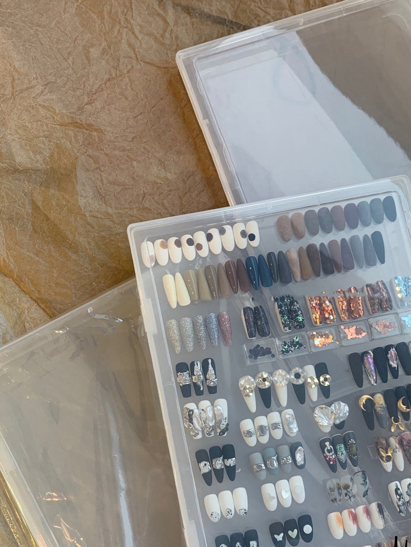 Nail Storage Box With Tape