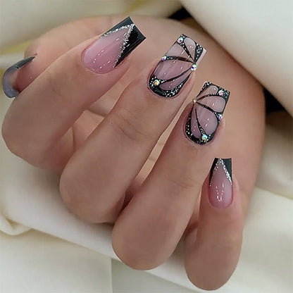 MEDIUM COFFIN PRESS ON NAILS 24PCS