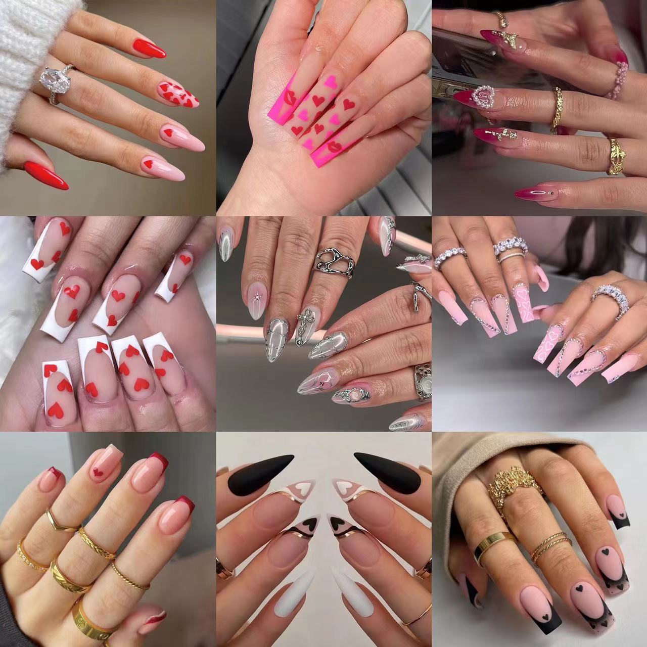 VALENTINE'S DAY PRESS ON NAILS 24PCS