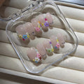 FLORET-TEN PIECES OF HANDCRAFTED PRESS ON NAIL