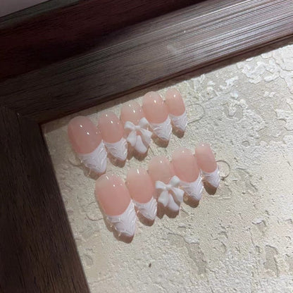 LAZY DAY-TEN PIECES OF HANDCRAFTED PRESS ON NAIL