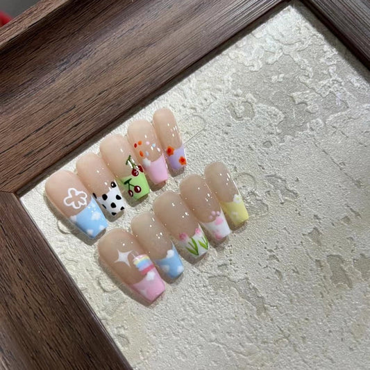 INNER CHILD-TEN PIECES OF HANDCRAFTED PRESS ON NAIL