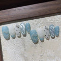 INDIFFERENT -TEN PIECES OF HANDCRAFTED PRESS ON NAIL
