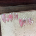 PICTURESQUE-TEN PIECES OF 3D FLOWER HANDCRAFTED PRESS ON NAIL
