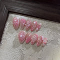 HEARTBEAT SIGNAL-3D FLOWER TEN PIECES OF HANDCRAFTED PRESS ON NAIL