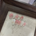 TULIP-3D FLOWER TEN PIECES OF HANDCRAFTED PRESS ON NAIL