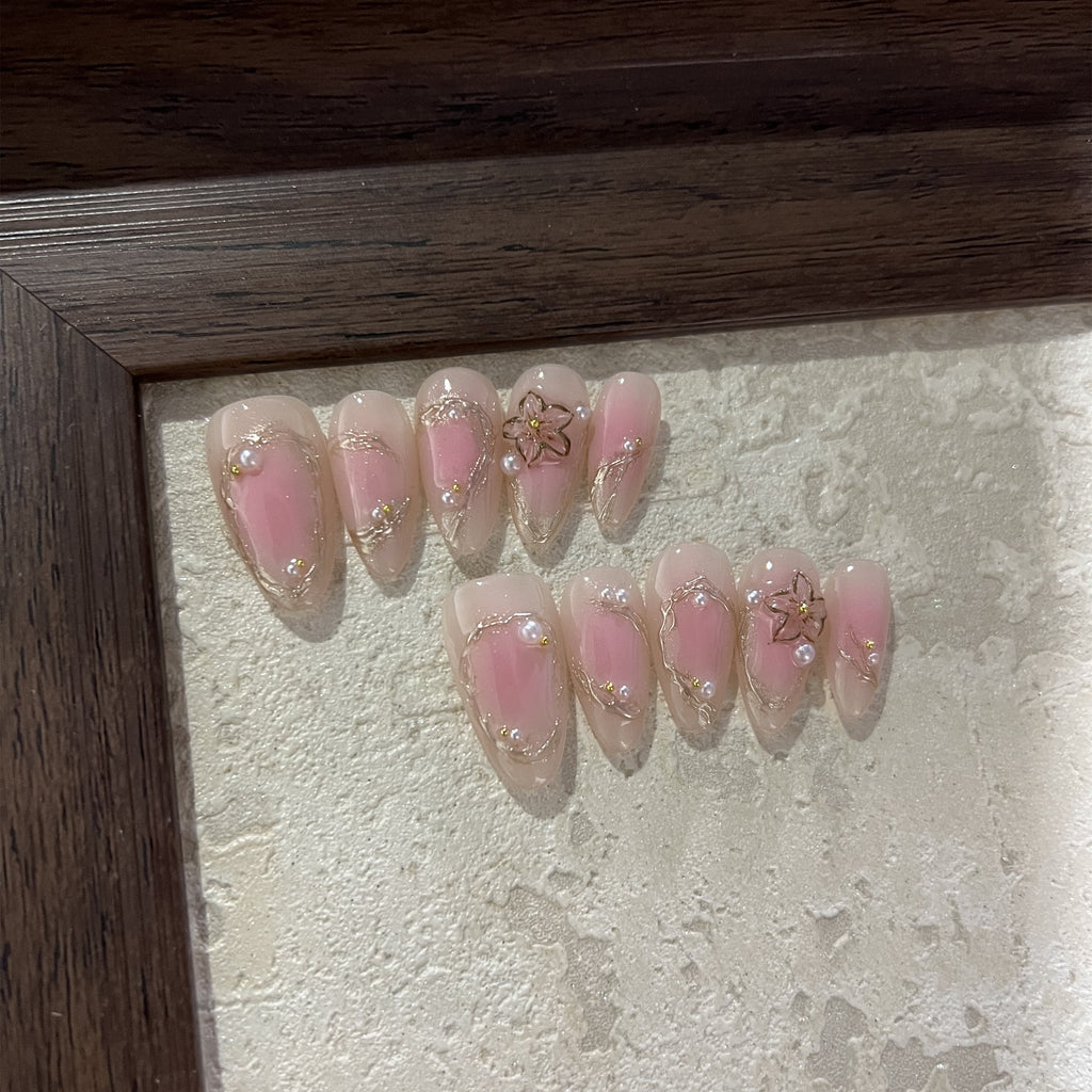 TWINE-TEN PIECES OF HANDCRAFTED PRESS ON NAIL