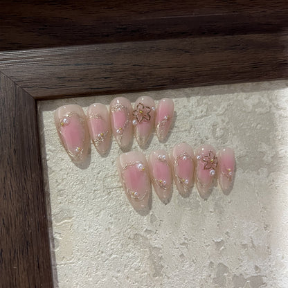 TWINE-TEN PIECES OF HANDCRAFTED PRESS ON NAIL