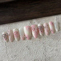 3D FLOWER-TEN PIECES OF HANDCRAFTED PRESS ON NAIL