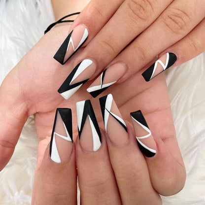 MEDIUM COFFIN PRESS ON NAILS 24PCS