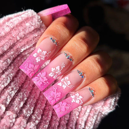 24PCS LONG COFFIN PRESS ON NAILS