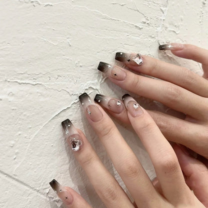 24PCS LONG COFFIN PRESS ON NAILS