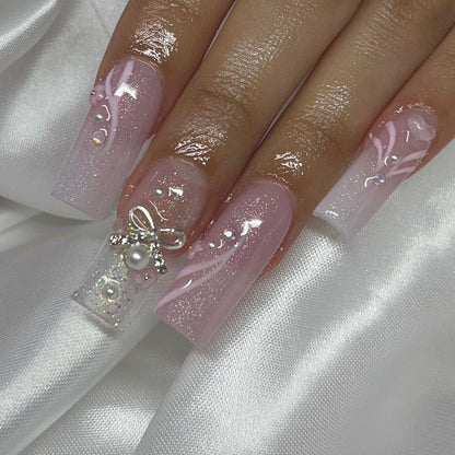 24PCS LONG COFFIN PRESS ON NAILS