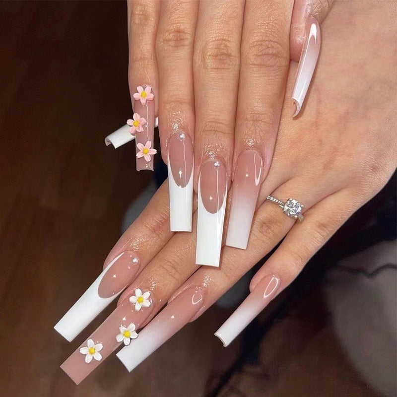 24PCS LONG COFFIN PRESS ON NAILS