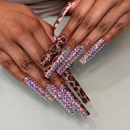 24PCS LONG COFFIN PRESS ON NAILS
