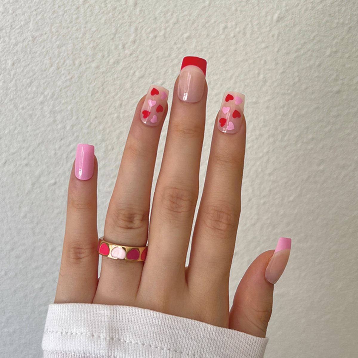 SHORT COFFIN SQUARE PRESS ON NAILS 24PCS
