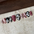 3D FLOWER-TEN PIECES OF HANDCRAFTED PRESS ON NAIL