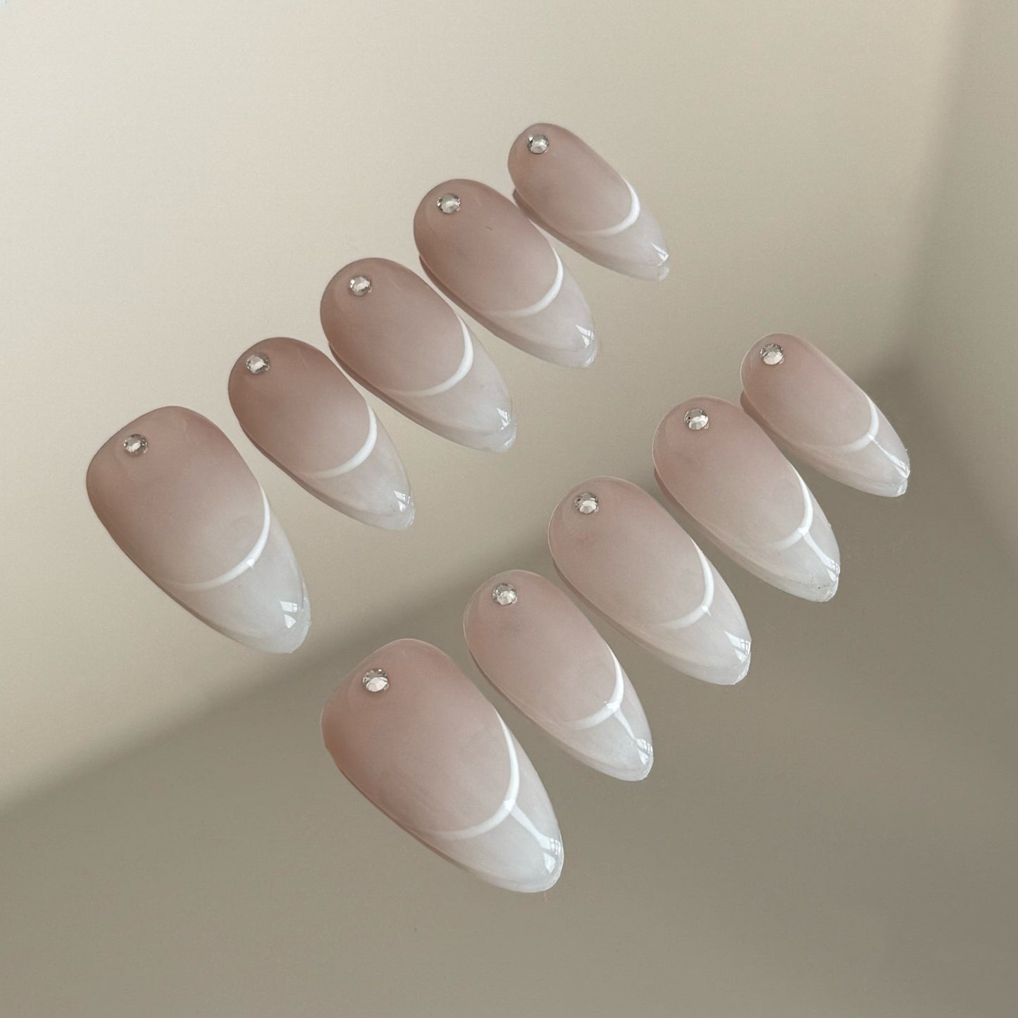 PURE-3D TEN PIECES OF HANDCRAFTED PRESS ON NAIL