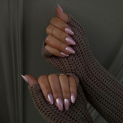 ALMOND PRESS ON NAILS 24PCS