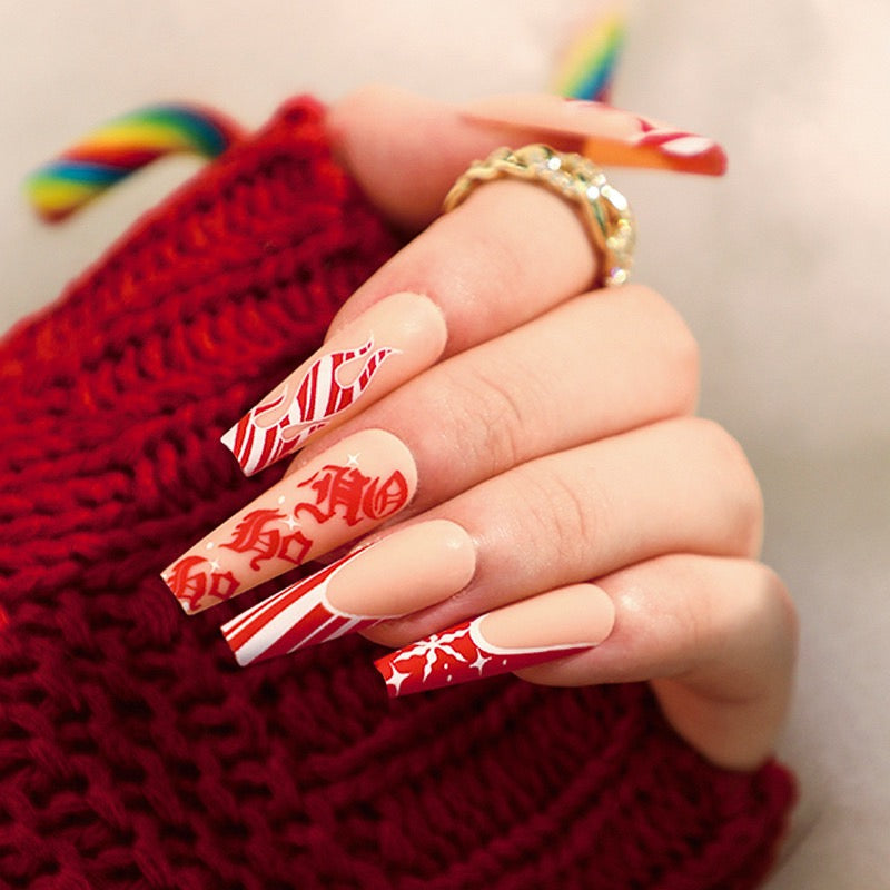 CHRISTMAS PRESS ON NAILS 24PCS