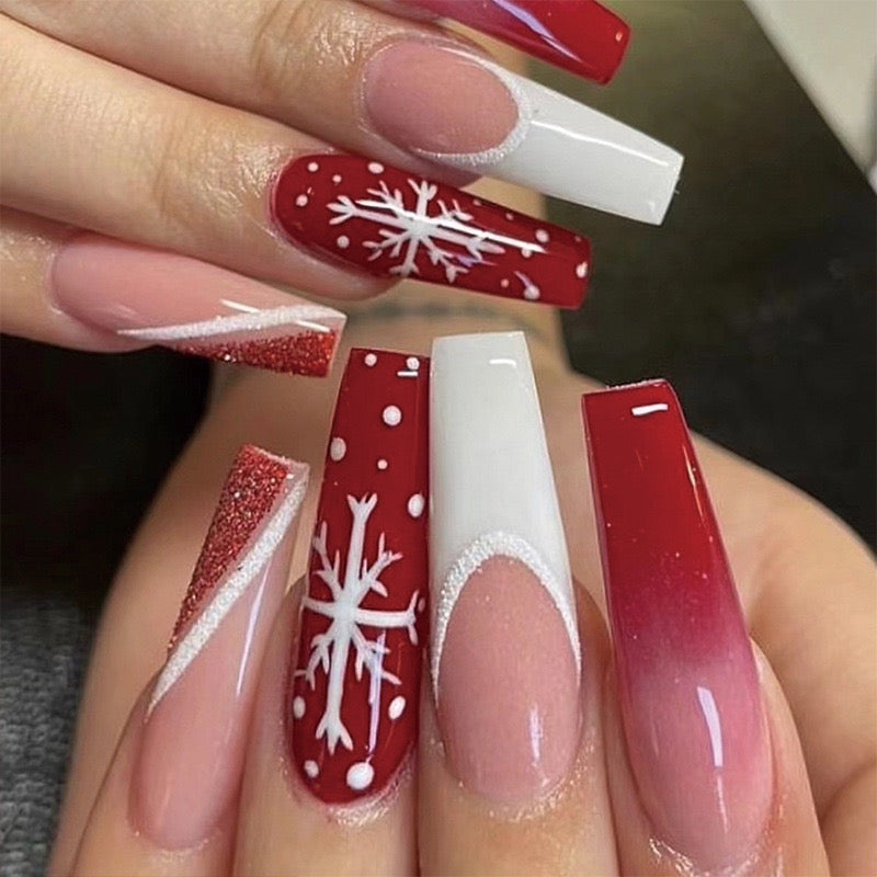 CHRISTMAS PRESS ON NAILS 24PCS