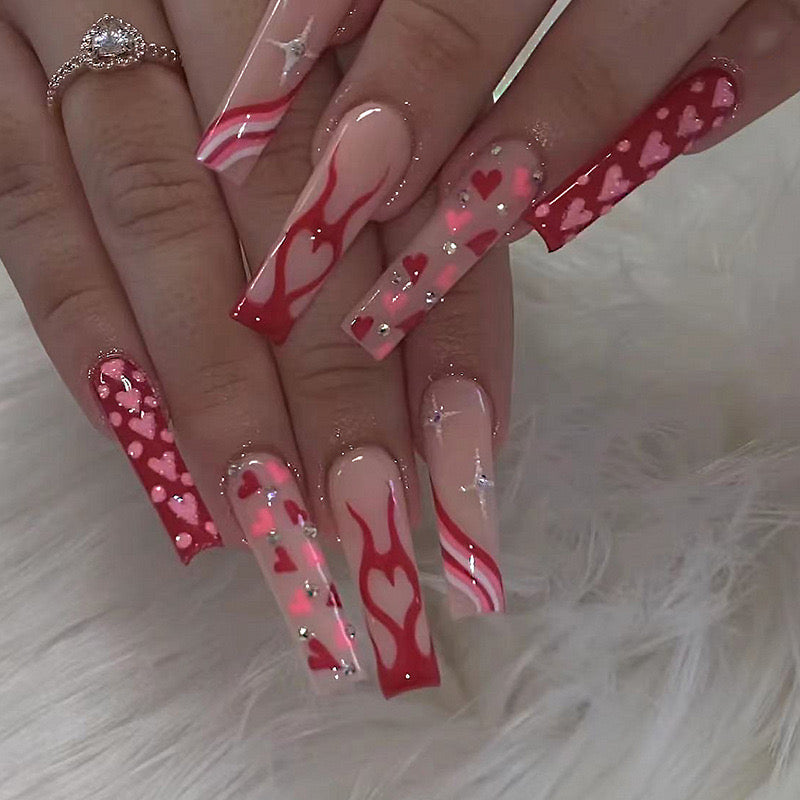 VALENTINE'S DAY PRESS ON NAILS 24PCS