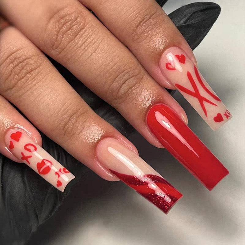 VALENTINE'S DAY PRESS ON NAILS 24PCS