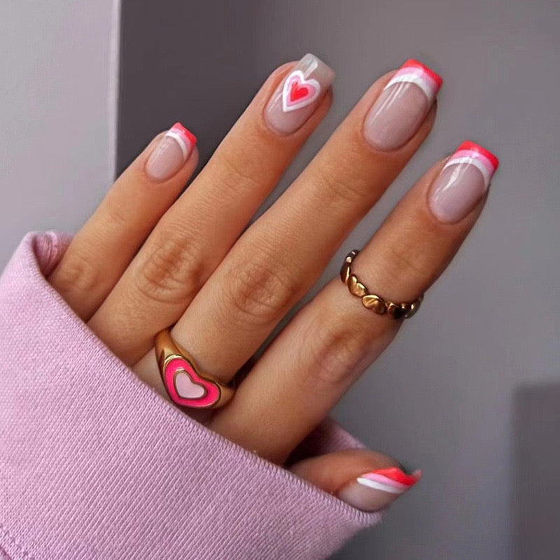 VALENTINE'S DAY PRESS ON NAILS 24PCS