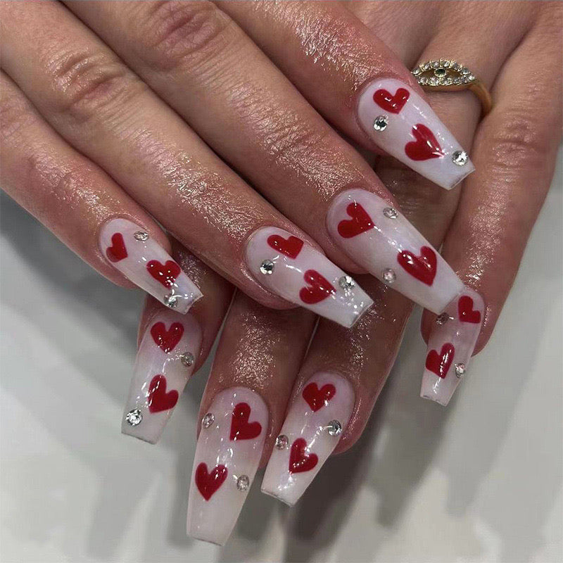 VALENTINE'S DAY PRESS ON NAILS 24PCS