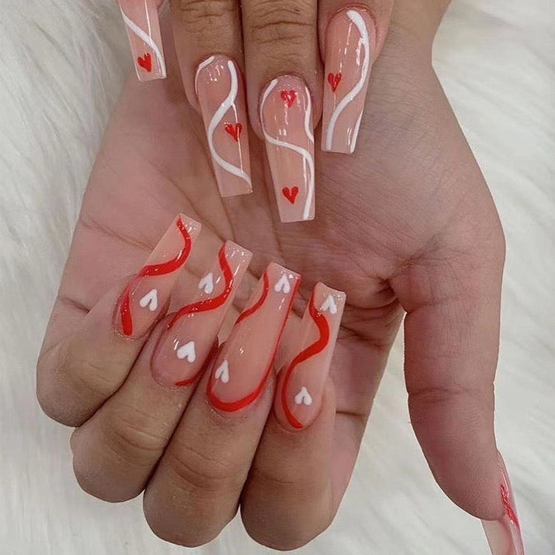 VALENTINE'S DAY PRESS ON NAILS 24PCS