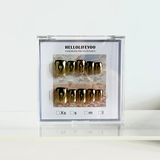 PHARAOH - TEN PIECES OF HANDCRAFTED PRESS ON NAIL