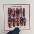【HALLOWEEN】BLOOD SACRIFICE-TEN PIECES OF HANDCRAFTED PRESS ON NAIL