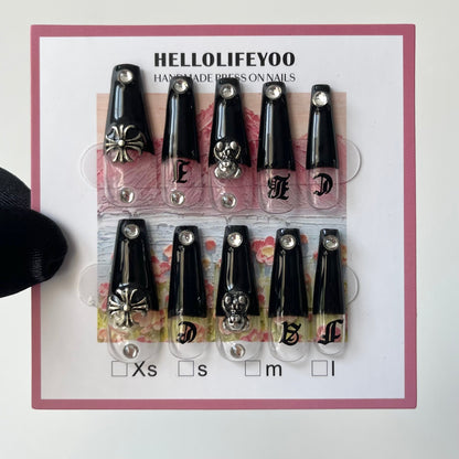 HOT BEAR-TEN PIECES OF HANDCRAFTED PRESS ON NAIL